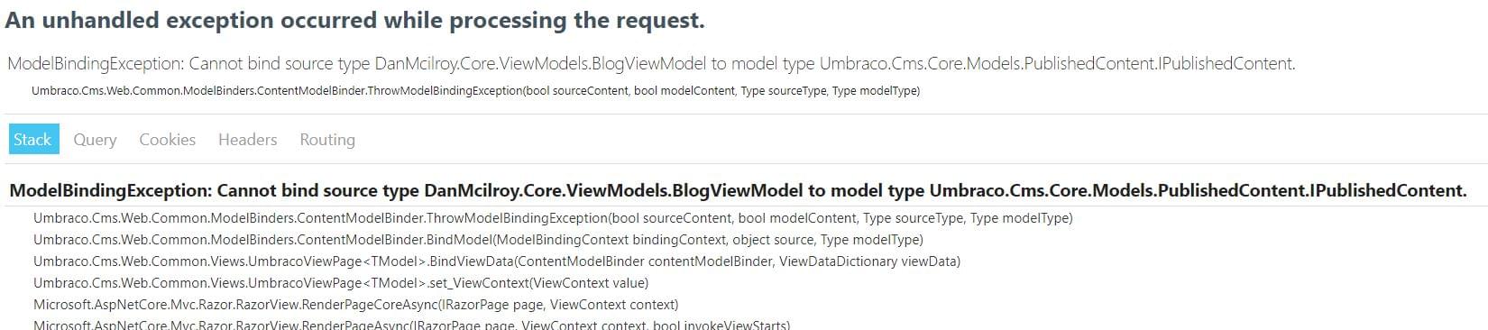 Custom ViewModel Exception